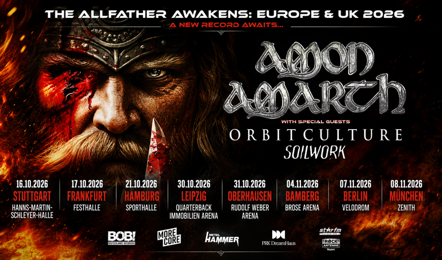 AMON AMARTH kündigen Europatour an