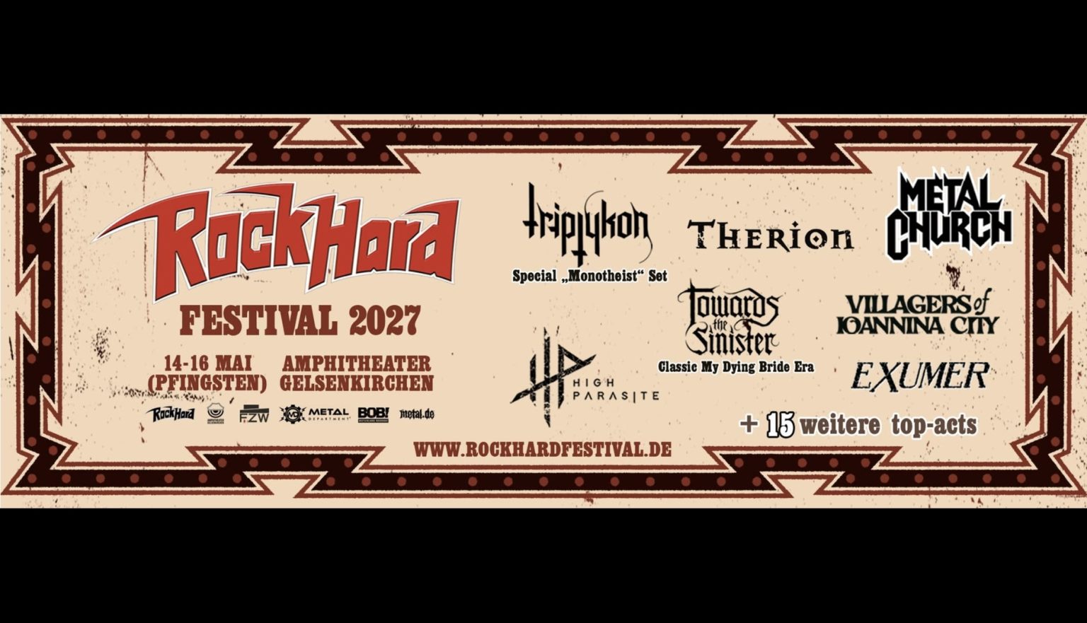 ROCK HARD FESTIVAL 2027 Die ersten Bandbestätigungen