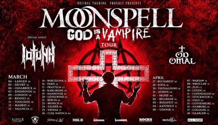 MOONSPELL kündigen 2027 große Europatour “God Is A Vampire” an