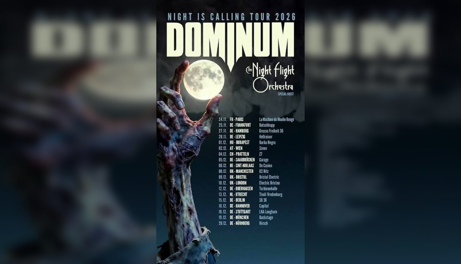 DOMINUM “Night Is Calling Tour 2026”