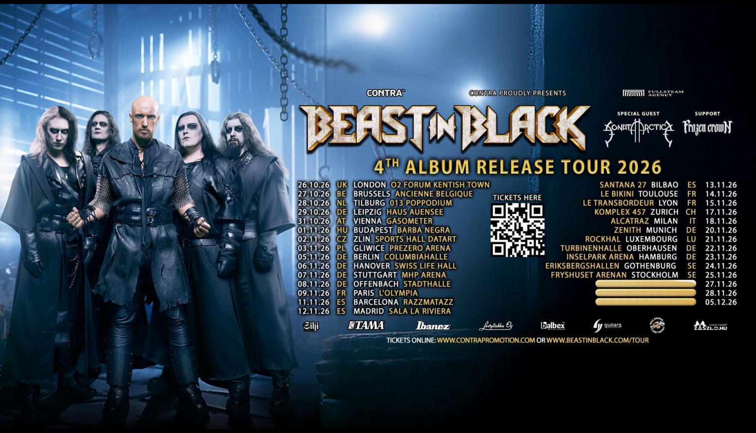 BEAST IN BLACK: „Resurrection Tour 2026“ bringt Metal-Bombast nach Deutschland